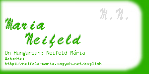 maria neifeld business card
