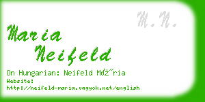 maria neifeld business card